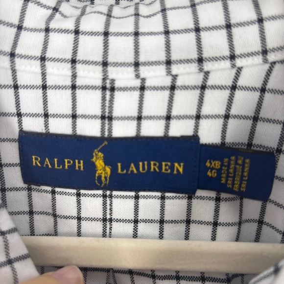 Polo Ralph Lauren Button Down Shirt Mens 4XL Check Pattern Big And Tall - Picture 3 of 7